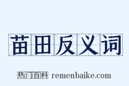 苗田反义词是什么意思的图片